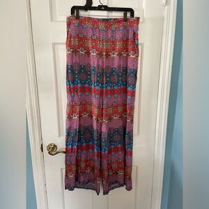 NWT Tolani paisley red and blue Patterned Pants
